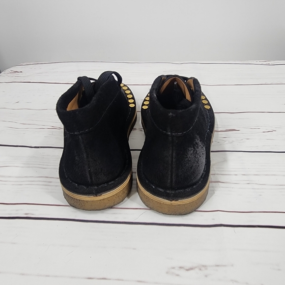 Prada Studded Lace-Up Desert Chukka Boots in Black Nubuck 35 5 - Picture 4 of 9